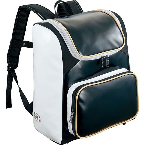 ゼット 野球バッグ エナメルデイパック ブラック×ホワイト BA481 1911