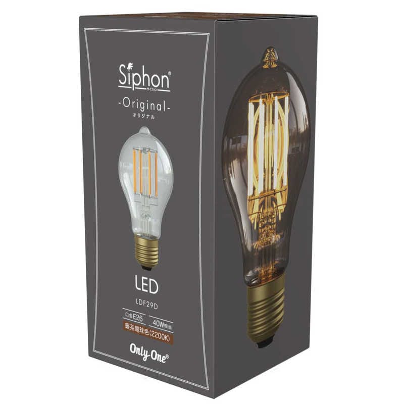 ビートソニック　フィラメントLED電球 Siphon [E26 /一般電球形 /40W相当 /電球色 /1個 /全方向タイプ]　LDF29D
