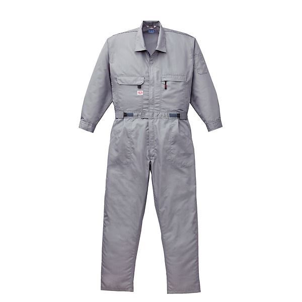 空調服 綿ポリ混紡 長袖ツヅキ服（つなぎ服） リチウムバッテリーセット BK-500T2C06S7 グレー 5L 25,977円