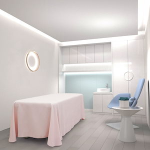 ベッドスカート 570×80cm 通気性 ラウンド 呼吸穴付き マッサージ / エステ / 美容室 / SPA 用 美肌