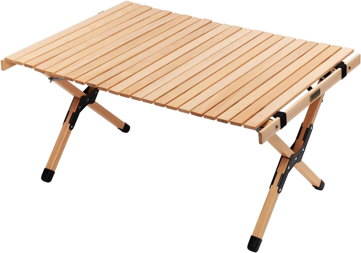 Hilander(ハイランダー) ウッドロールトップテーブルEX アウトドア キャンプ ローテーブル 90 NATURAL ナチュラルカラー ロールテーブル 天然 コンパクト おしゃれ