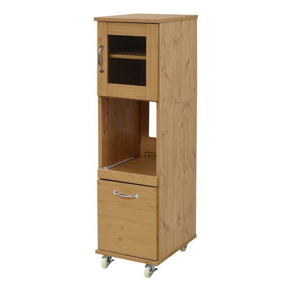 JKプラン FLL-0067-NA ナチュラル Lycka land(リュッカランド)シリーズ [レンジ台(ロータイプ32.5cm幅)] メーカー直送