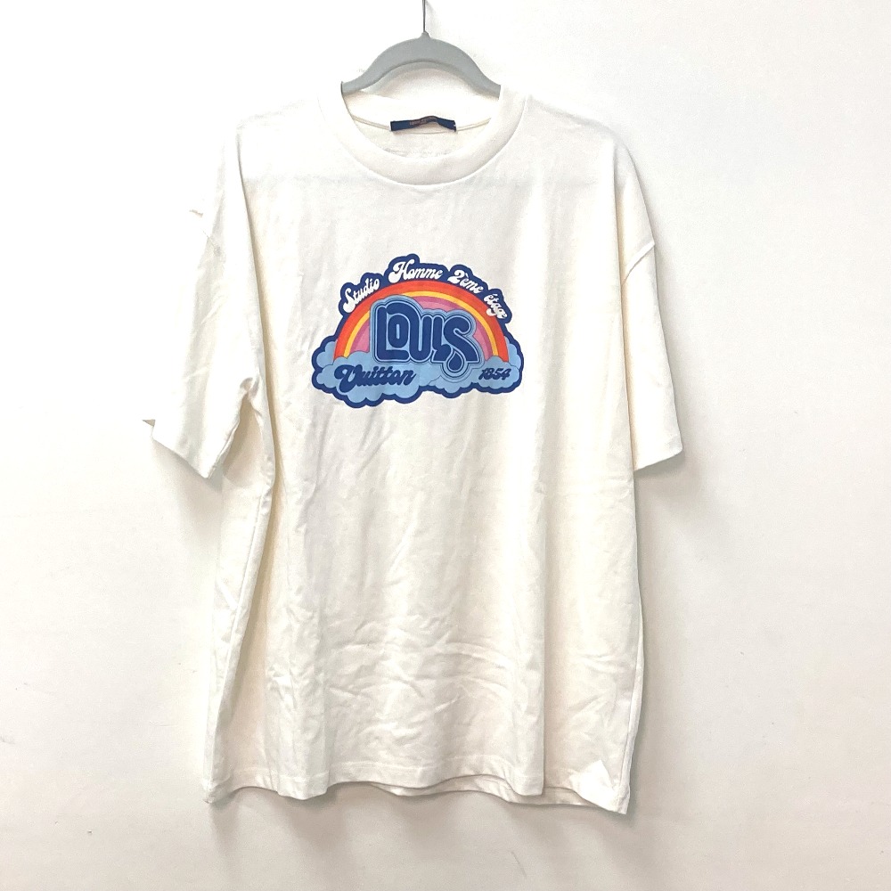 半袖Ｔシャツ 1AB4UP レインボープリンテッドTシャツ 23SS アパレル トップス コットン ホワイト