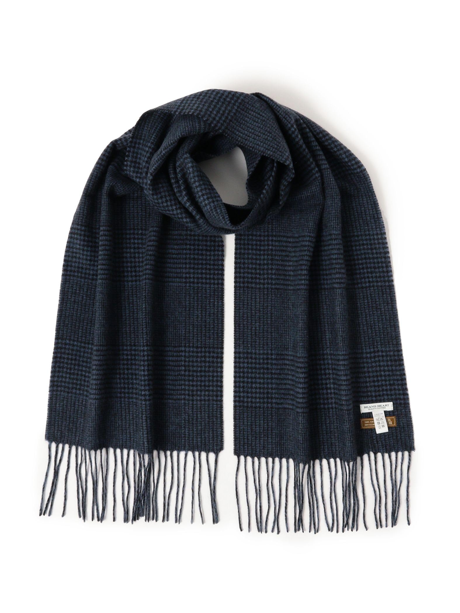 [ビームスハート] マフラー・スカーフ カシミヤ グレンチェック マフラー メンズ