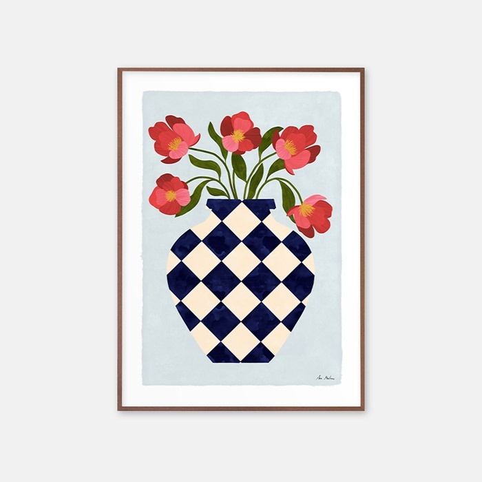 アートポスター ana martinez 『Vase with Roses』 A4 A3 A2 A1 50x70cmサイズ フレームなし おしゃれポスター インテリア ポスターデザイン