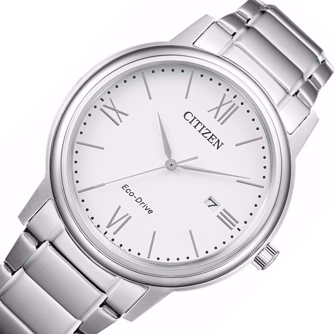 メンズ ソーラー腕時計 ホワイト文字盤 メタルベルト AW1670-82A 海外モデル