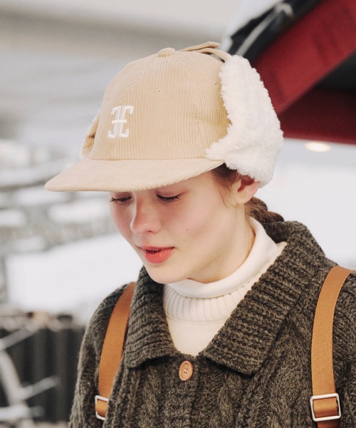 【FOLNUA】 HENTO CORDUROY FUR TROOPER HAT [3COLOR] キャップ 正規品