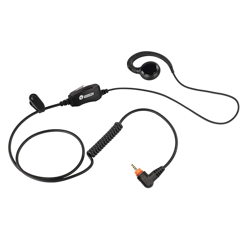 即納：Bommeow BSE12-M12 C型 スイベルスタイル イヤホン ヘッドセット モトローラ ラジオ SL300 SL500 SL7550 SL7580用