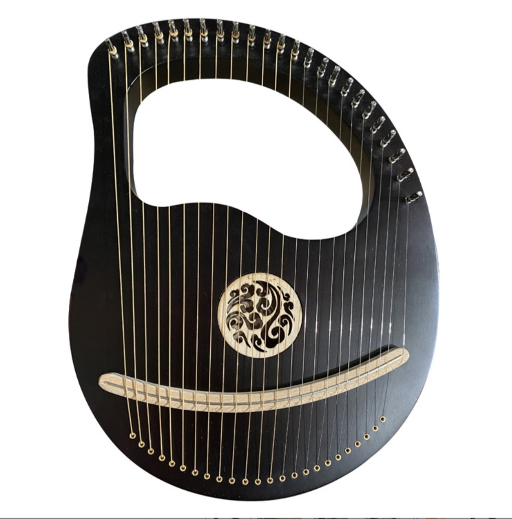 小さなハープ リラ 24弦 黒 弦楽器