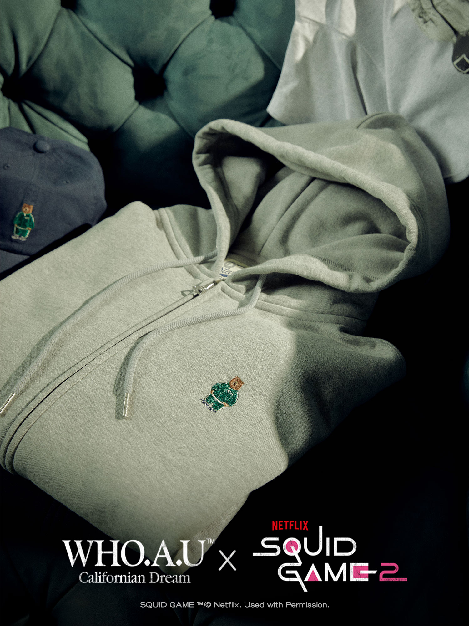 WAU X SQUID GAME/Steve Hood Zip-up/ユニセックス