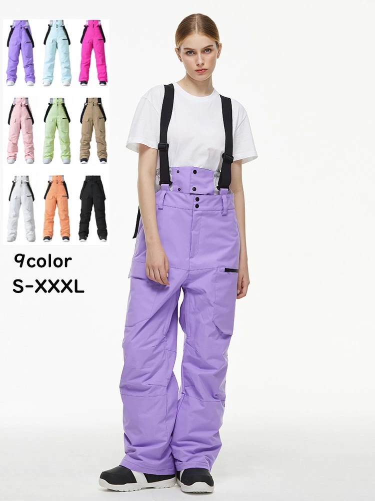 【短納期】スノボパンツ スノーボードウェア 男女兼用 ズボン ロングパンツ サロペット メンズ レディース 中綿 防水 防風 防寒 暖かい スノーボードパンツ スキーウェア ユニセックス 人気 お洒落
