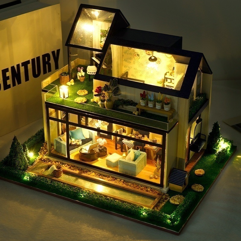 キャビン Diy り木造住宅組み立て建築モデル邪悪なギフト