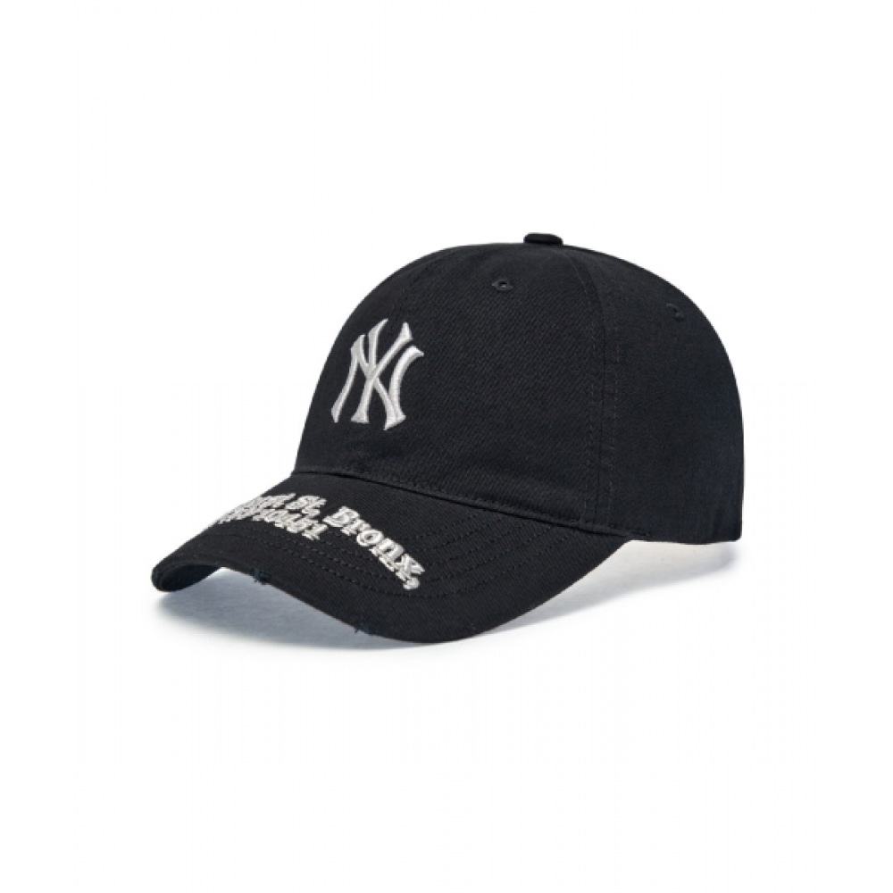 MLB ストリートアドレスアンストラクチャードボールキャップ NY (ブラック)