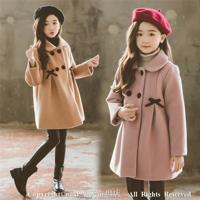【即納】厚手 アウター コート キッズ 子供服 女子 子供コート 折り襟 ジュニア トレンチコート ガールズ プリンセス 防寒 可愛い 中綿コート ジャケット 子供服 パーカー フェイクファー ファー