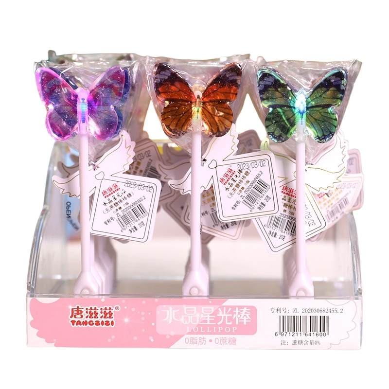 24本入り 人気グミ クリスタルロリポップ 棒付きキャンディ 発光ロリポップ 蛍光キャンディー 25種類 糖菓 無添加スクロース 韓国お菓子 Youtube insで話題 人気菓子