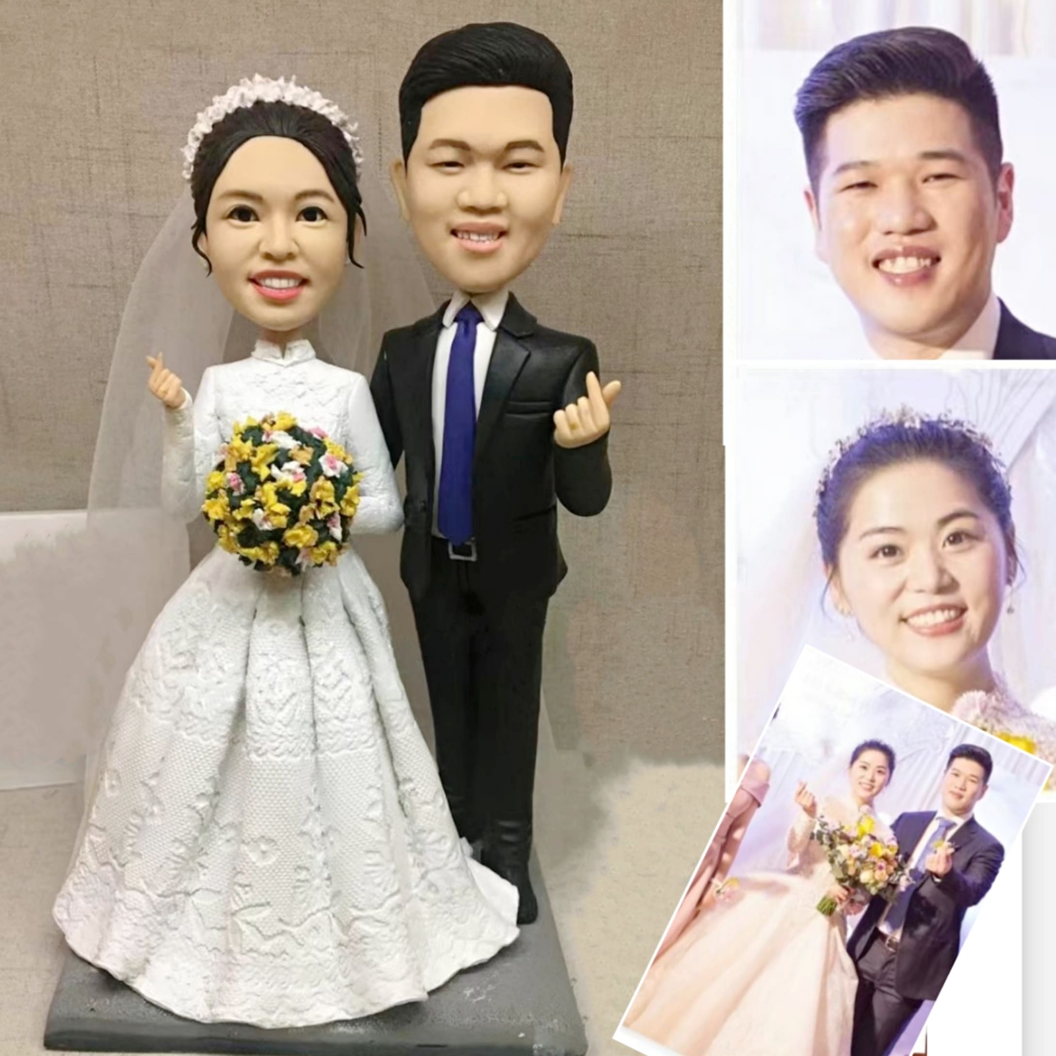 【オーダーメイド】3D肖像画 似顔絵 人形 フィギュア 結婚祝い 周年記念日 カップル 彼氏 彼女 夫婦 両親 贈呈品 記念品