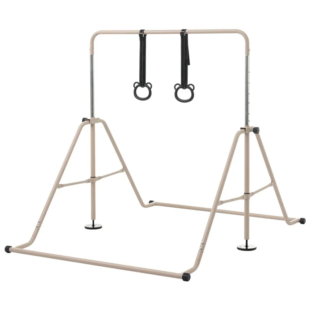 【国内発送Ｍ】1606子供用鉄棒 11段階調節 鉄棒 室内 屋外 てつぼう さか上がり 折りたたみ式 吊り輪付き アジャスタ一付き