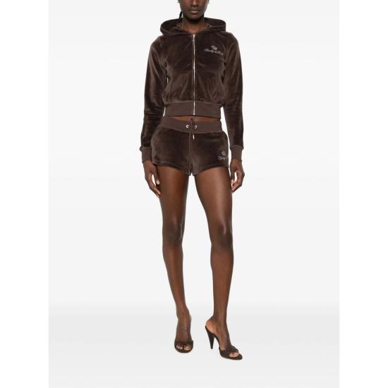 SPORTY & RICH Women Shorts & Burmudas SH057716689BR CHOCO BROWN