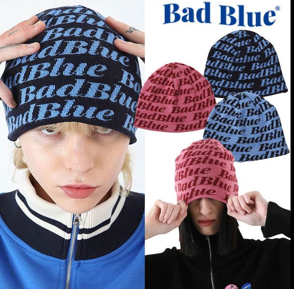 Qoo10] BadBlue Bad Blue 正規品 ロゴビーニー