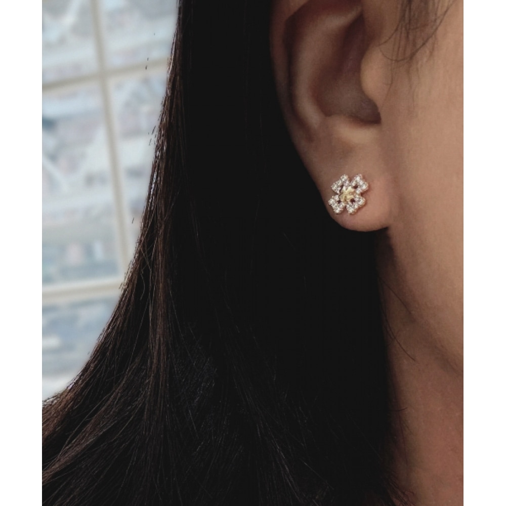 ヘレンジュエリー 14K クローバーピアス