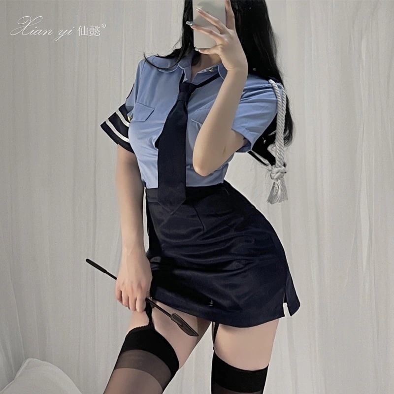 【 迅速な出荷 】サンタコスプレ スチュワーデス セクシー 制服 セクシー ロールプレイング 三点セット