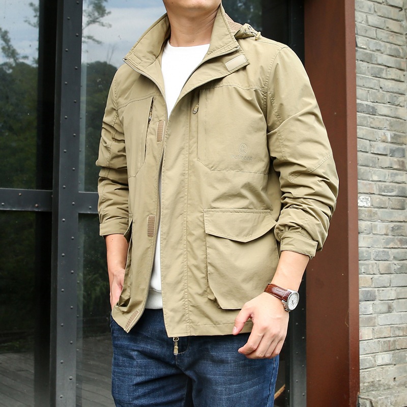 製品気質マウンテンパーカーメンズレディースフード付きパーカー男女兼用ジャケットアウトドアミリタリージャケット撥水キャンプ登山春秋