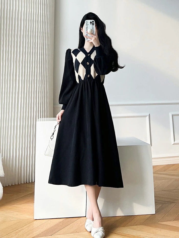 トップスニットレディース ロングセーター ルー かわいい 秋冬 長袖 膝丈 カジュアル 大きいサイズ 美人 オフタートル ニットセーター プルオーバー 大人 ミモレ丈 ニットセーター ワンピース ニッ