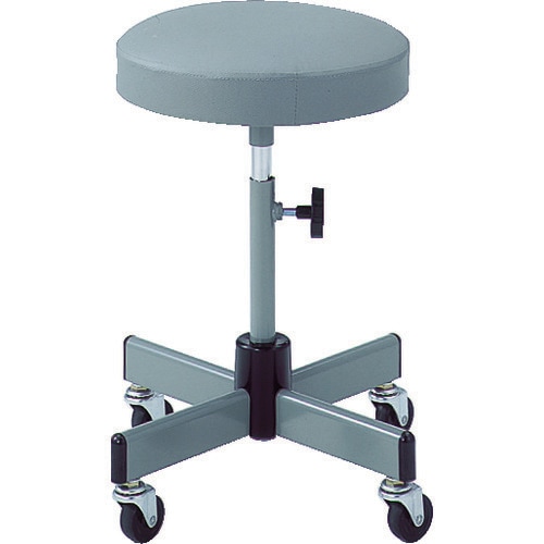座幅31.5cm 座高46-56cm 高さ調節 作業用チェア キャスター付 グレー L-60C TRUSCO 503-6003