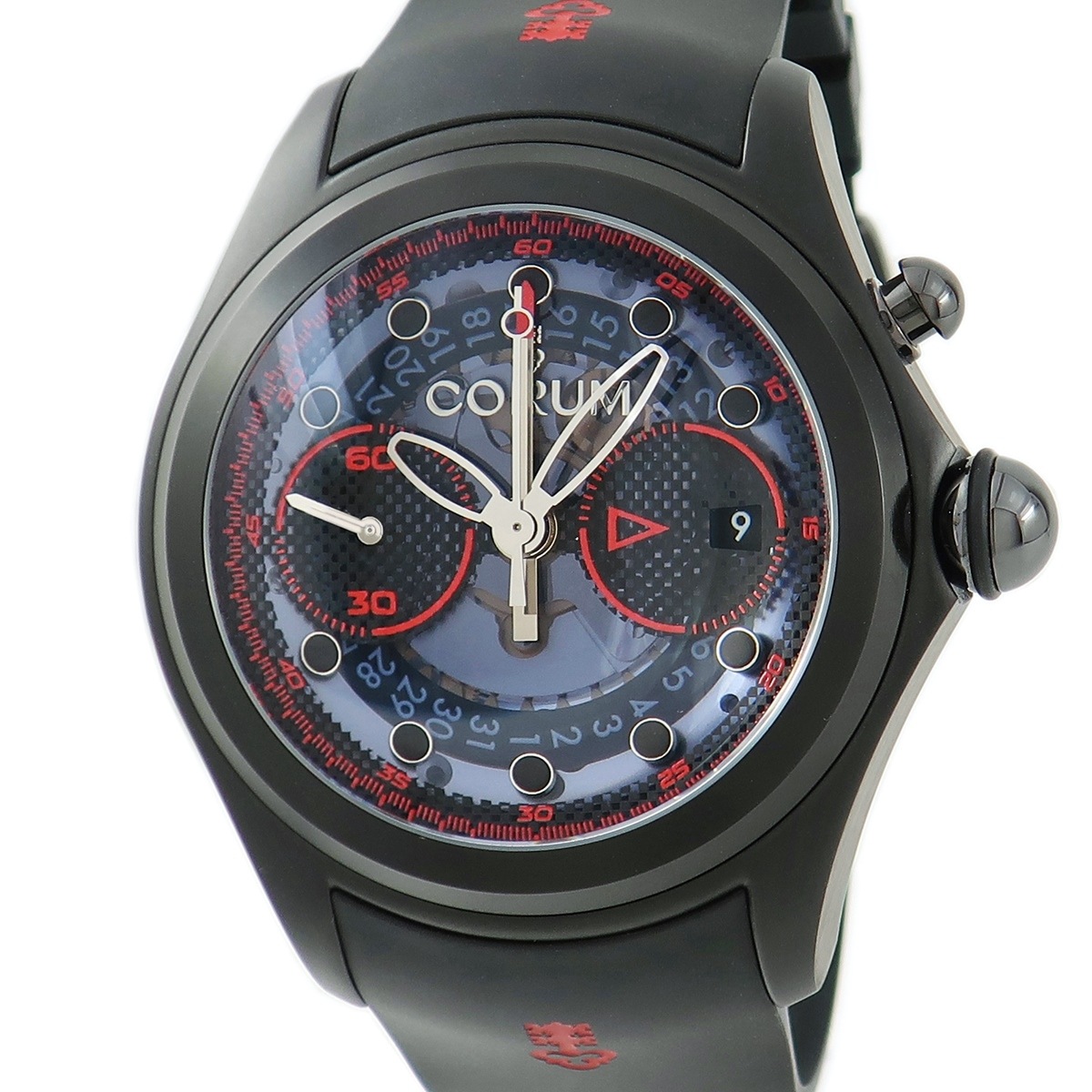 ビッグバブル 52 チェントロリミテッド 961.201.95/0371 CT01 自動巻き メンズ 黒PVD加工 ドーム型ガラス 限定 3年保証