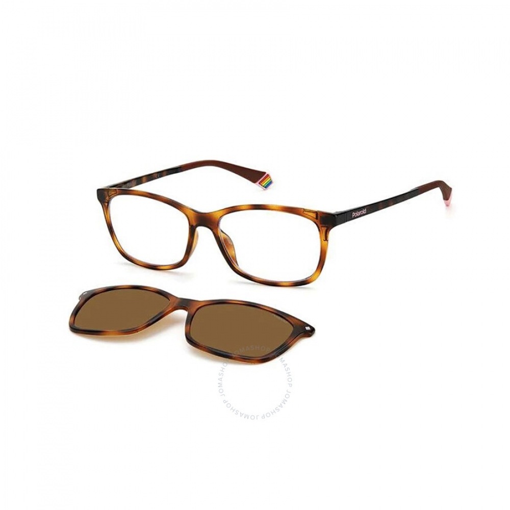 ポラロイド偏光ブロンズクリップオンスポーツレディースサングラス PLD 6140/CS 0086/SP 53