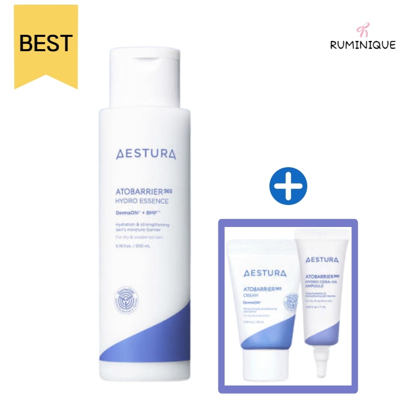 [水分チャージ BEST] アトバリア365 ハイドロエッセンス 200ml + クリーム 10ml + セラム 7ml スキンケア / 美容液 / NMF / 乾燥肌 / 保湿 / 敏感肌向け 保湿