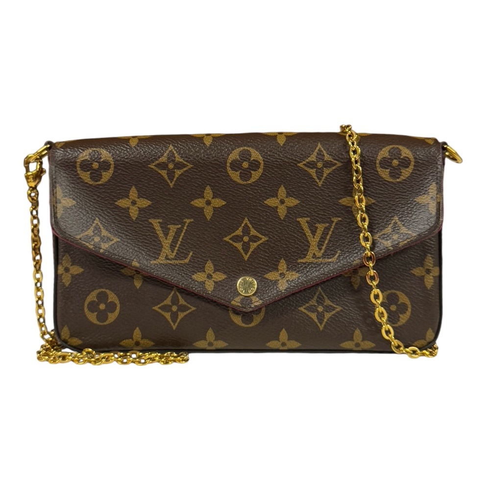 ルイヴィトン ポシェット・フェリシー モノグラム ショルダーバッグ モノグラムキャンバス M81896 ブラウン LOUIS VUITTON 中古
