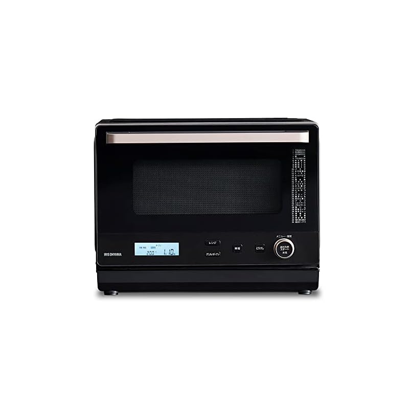 アイリスオーヤマ スチームオーブンレンジ 26L フラットテーブル 時短調理 スピードあたため 自動メニュー35種類 ブラック MO-F1808 27,687円