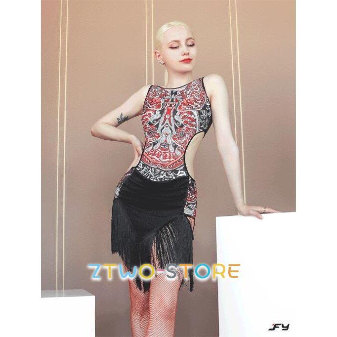 新しい子供用ダンスウェア 社交ダンス衣装　ラテンドレス　セット 社交ダンスドレス　モダンドレス　ロングスカート　ダンスウエア　競技　デモ　ダンス衣装TL784 2枚購入で3257円OFF