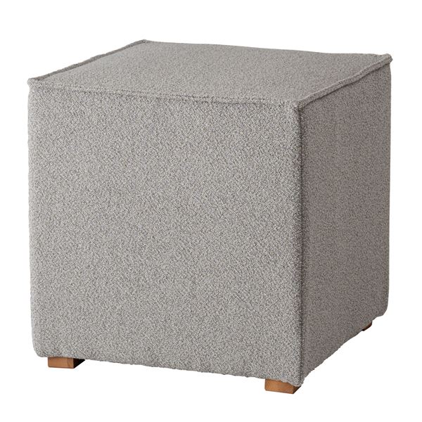 キューブ型 スツール 約 幅40×奥行40×高さ41cm スモキーグレー オットマン 置台 インテリア家具 リビング家具 
