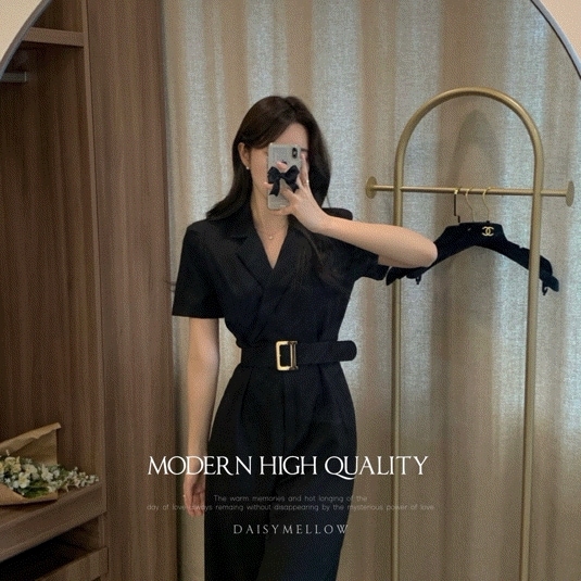 [韓国高クオリティー/ デートルック] レックス ベルフ ジャンプスーツ ホカンスルック 結婚式ルック パーティールック 夏