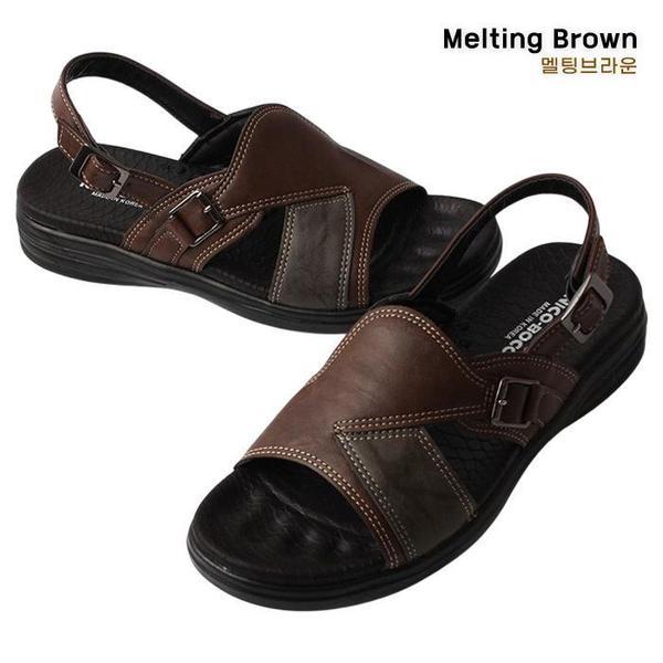 メンズ シークレットヒール バカンス レザーサンダル 5,157円