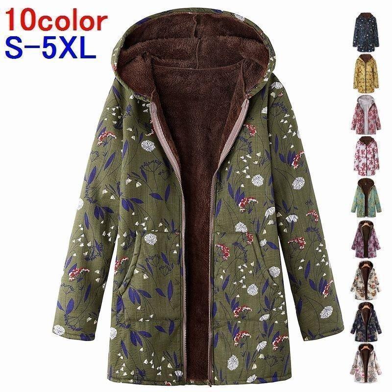 【即納】ハーフコート パーカージャケット 長袖 裏ボア 裏起毛 レディース 女性 アウター ミドル丈 フード付 厚手 防寒 暖かい 寒さ対策 ロングスリーブ