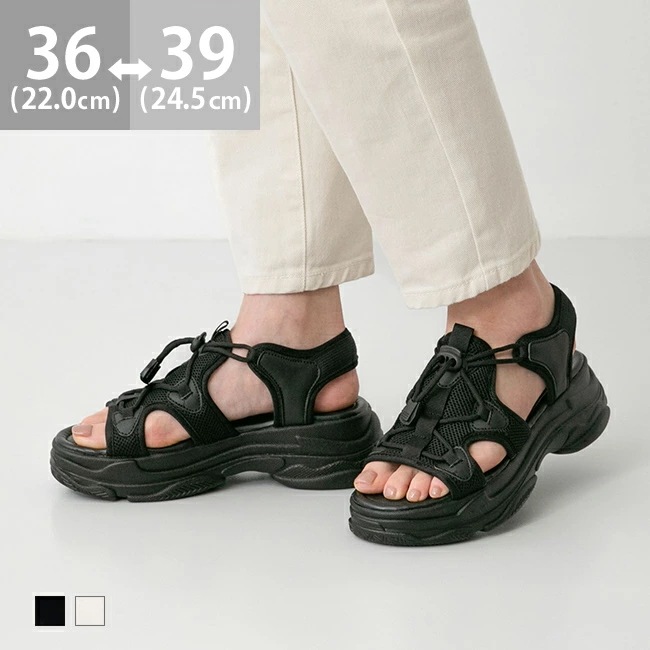 スポーツサンダル レディース 脱げない ミドルヒール トラックソール ごつめ 厚底 スポサン 耐滑 痛くない 歩きやすい ラウンドトゥ 厚底サンダル 靴下合わせ おでかけ 買い物 デイリー おしゃれ