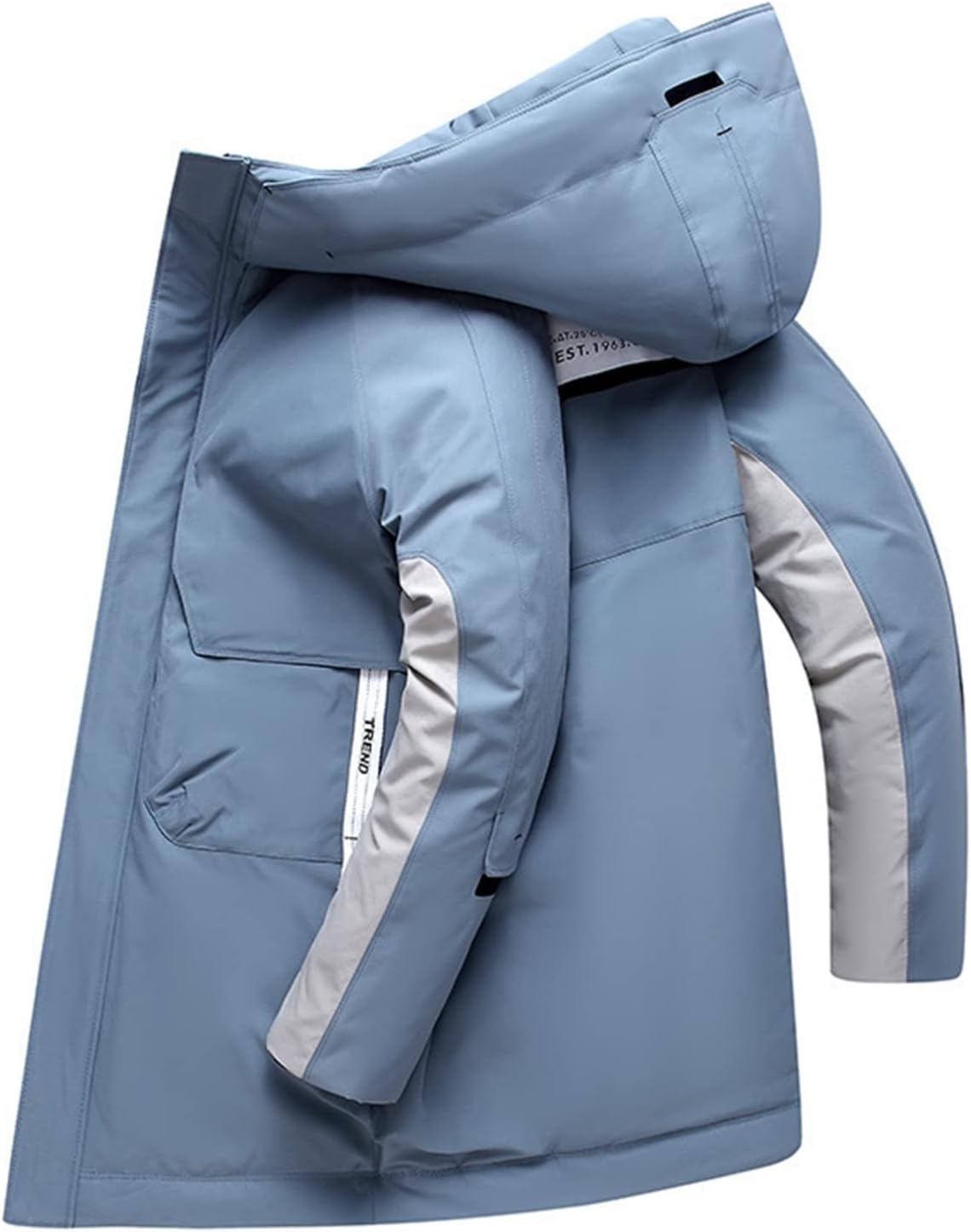 冬物 メンズ ダウンジャケット ロング丈 90ダウン 厚手 防寒着 フード付き ダウンコート 保温 寒さ対策 ハーフ丈 大きいサイズ アウター ウインドブレーカー 普段使い キャンプ