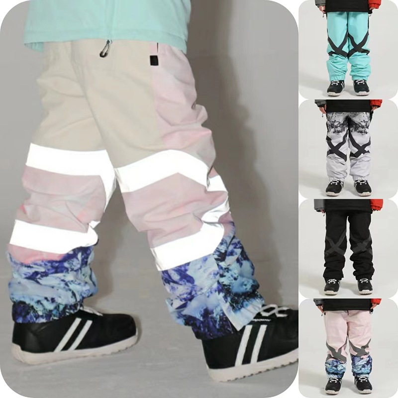 [迅速な出荷]スノーボードウェア ウェア パンツ ロングパンツ 単品 光反射 ウィンタースポーツ 防水 男女兼用