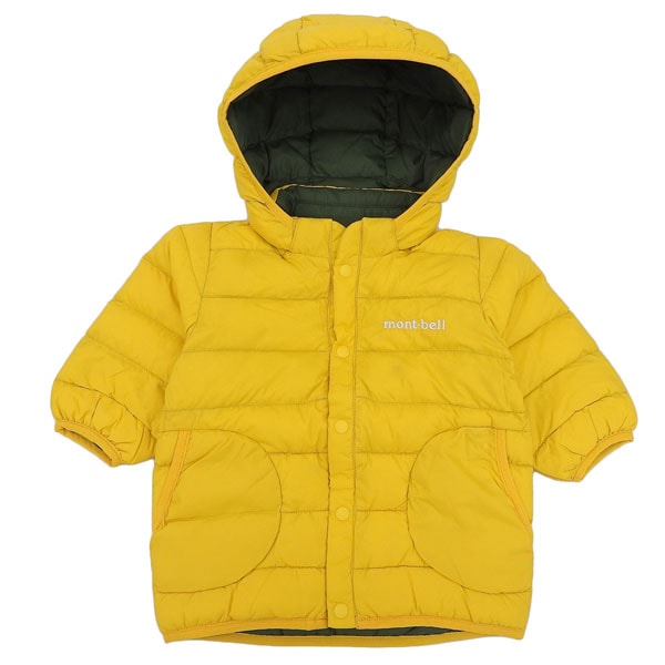 モンベル ネージュダウン パーカ Baby s 80サイズ ナイロン イエロー ダウンジャケット リバーシブル 子供 キッズ ベビー R801101649YL mont-bell