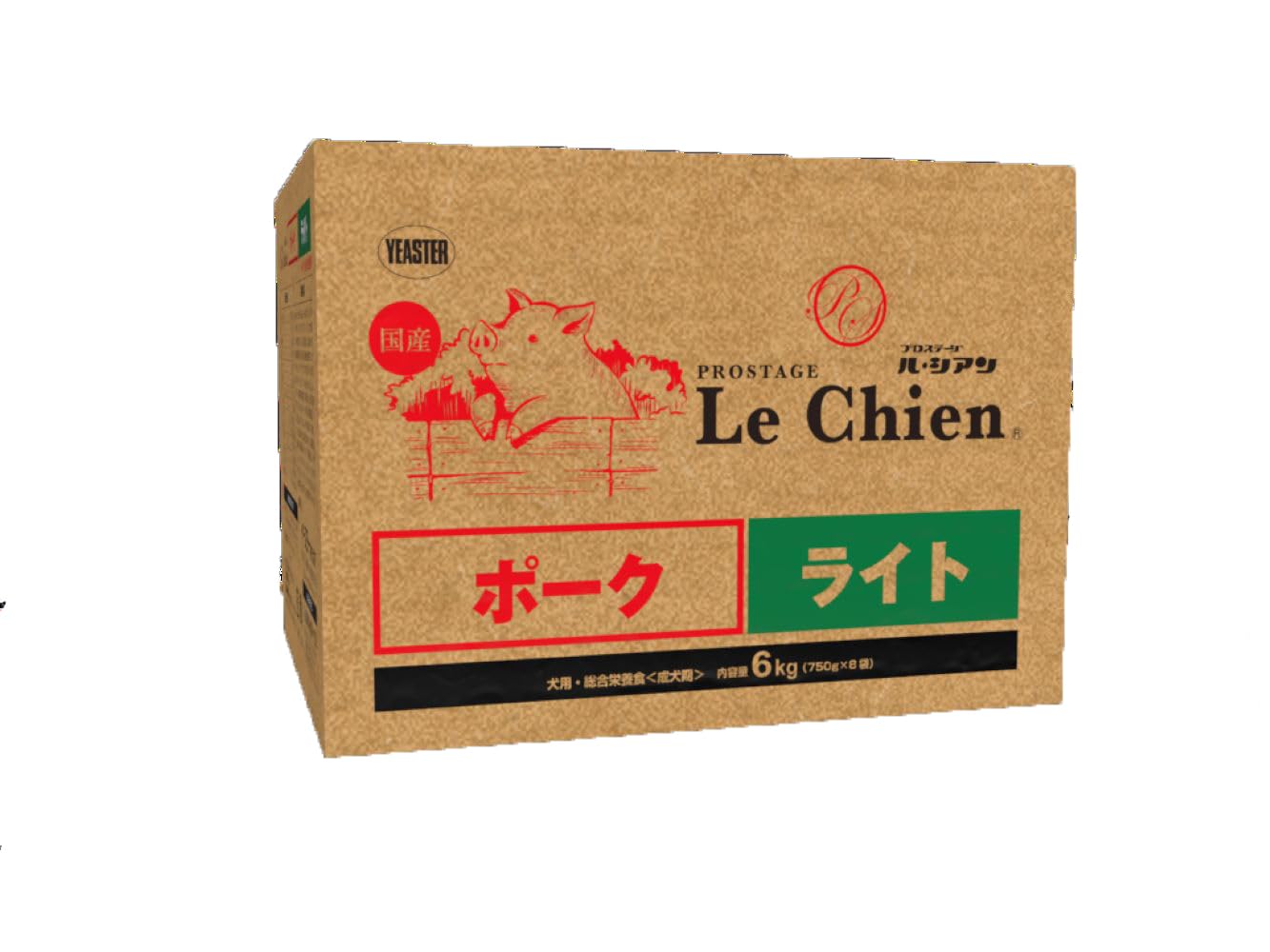 全国送料無料 イースター PROSTAGE Le Chien プロステージ ル・シアン 犬用 ポーク ライト 6kg (750g×8)