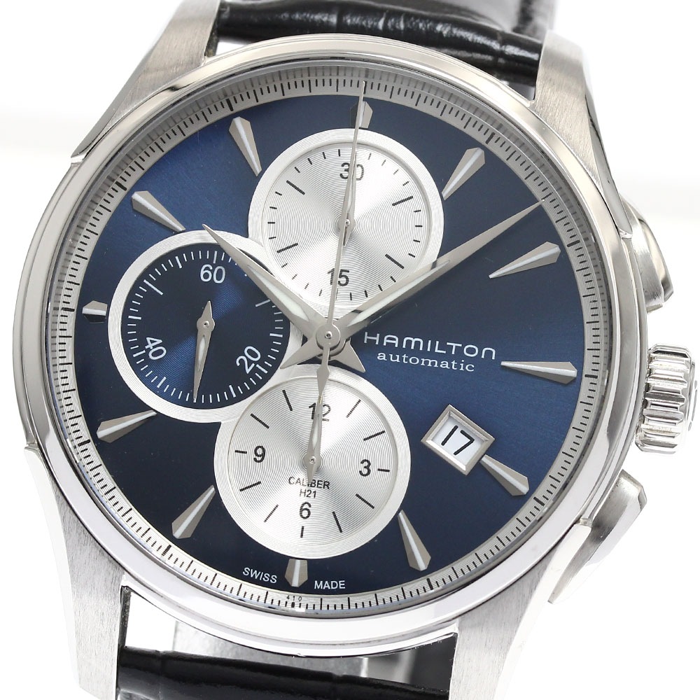 ハミルトン HAMILTON H325960 ジャズマスター クロノグラフ デイト 自動巻き メンズ 保証書付き_886956【中古】