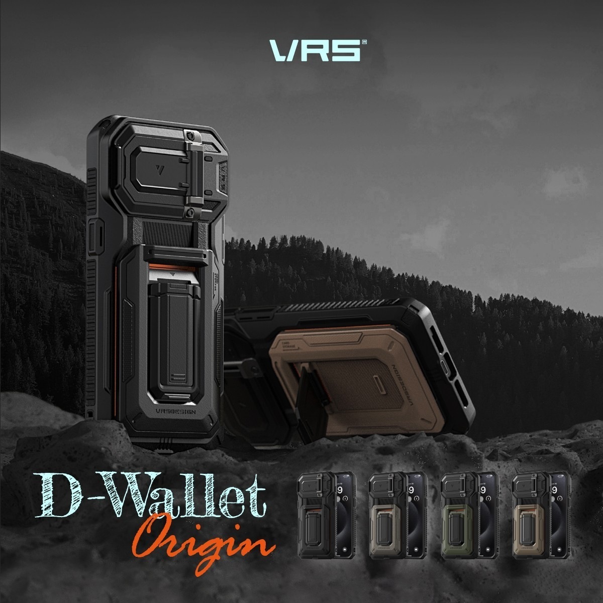 iPhone 15 Pro Max 対応 ケース 耐衝撃 カード収納 スタンド ストラップホール 付 スマホケース D-Wallet Origin