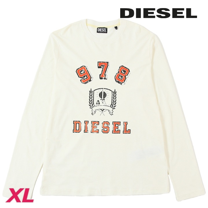 長袖Tシャツ カットソー メンズ T-DIEGOR-LS-E1 クラックプリント スリムフィット die-m-t-f8-26e