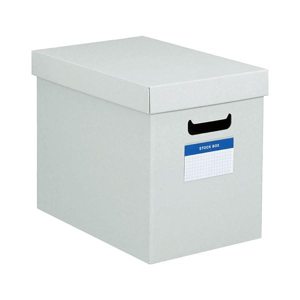 (まとめ)コクヨ ストックボックス(フタ付き)内寸180×322×260mm グレー フ-SB982M 1個 (×10セット)