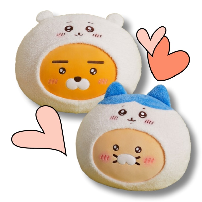 チイカワ ハチワレ コラボ フェイスクッション 2種 (チイカワ_ライアン/ハチワレ_チュンシクイ)