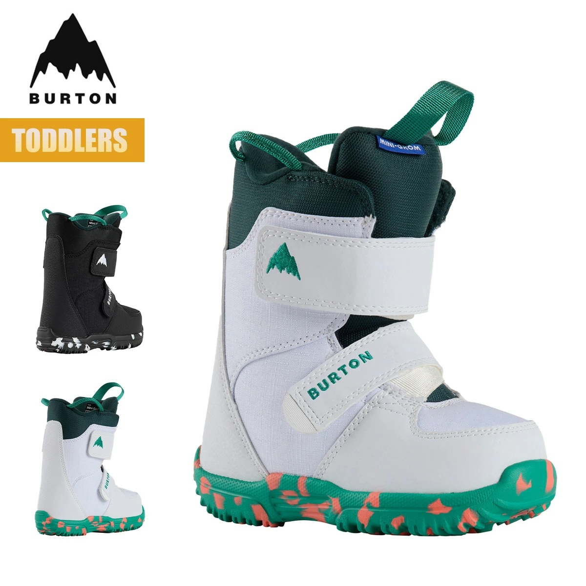 スノーボードブーツ キッズ 25-26トドラー ミニグロム ベルクロストラップ W26JP-106451 Toddlers Mini Grom Snowboard Boot