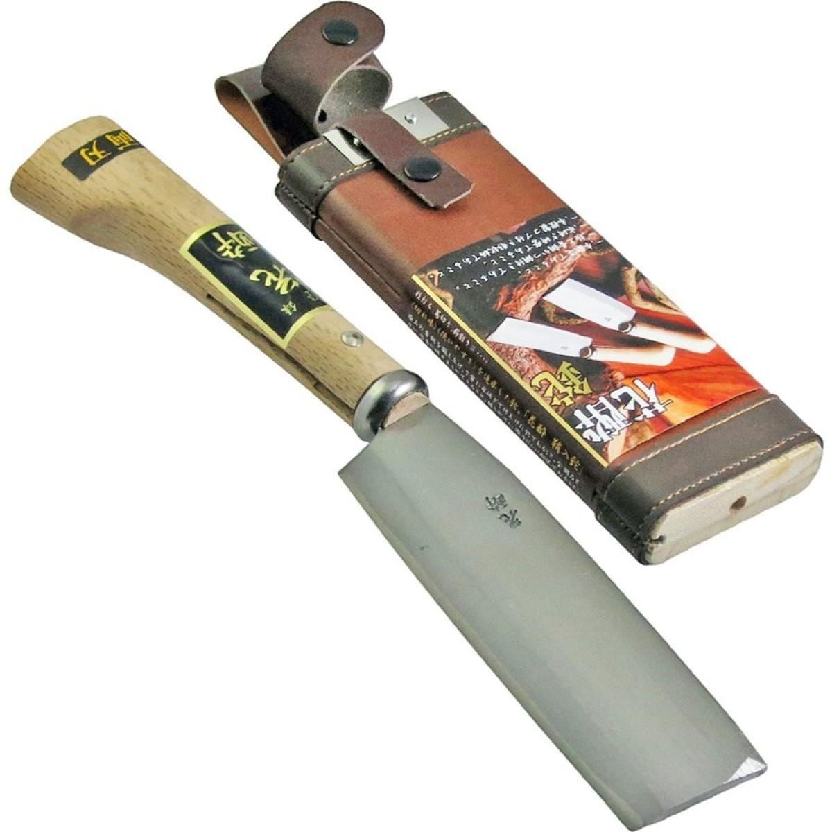 花酔 サヤ付鉈(土佐)両刃 青鋼 165mm剪定用具